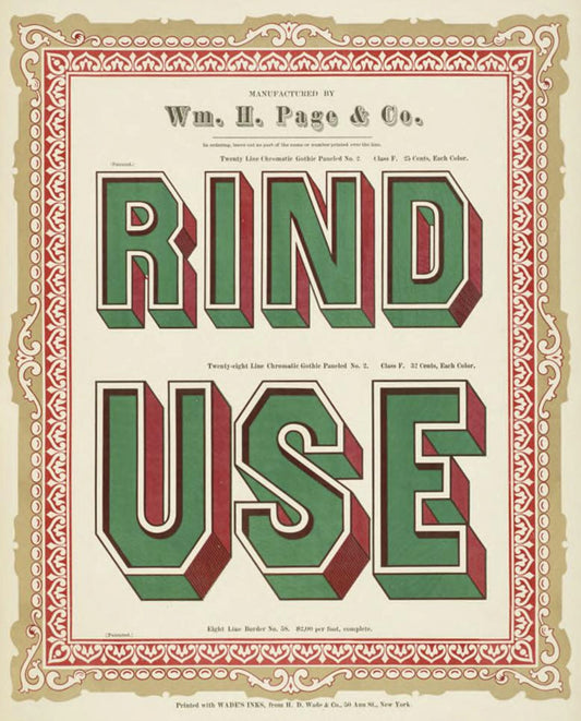 Specimens of chromatic wood type, 1874.